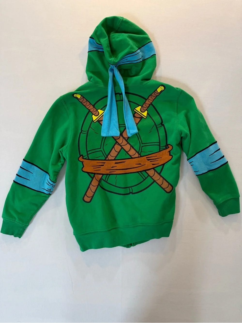 Nickelodeon Green Hooded Turtle Jacket with Blue Mask and Yellow Shell